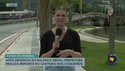 apos-denuncia-do-balanco-geral,-prefeitura-realiza-reparos-na-avenida-das-rendeiras-em-florianopolis