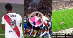 video:-jogador-comemora-gol-‘tranquilo’-em-meio-a-pancadaria-em-boca-x-river-e-viraliza